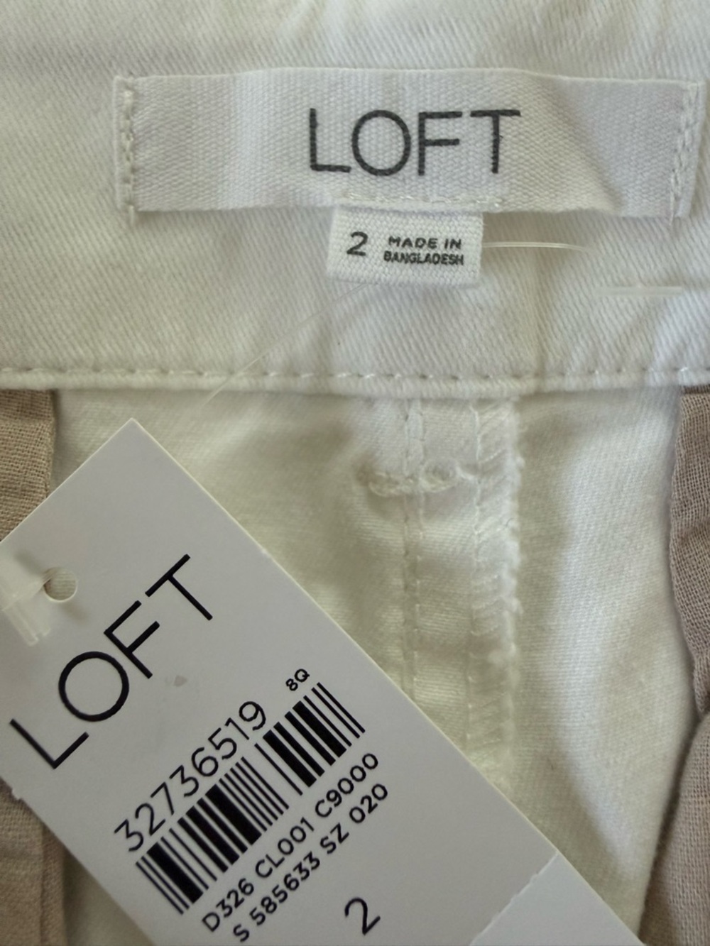 LOFT White Twill Shorts Size 2 NWT 4” Inseam Summer Classic Clean Look 🤍 - Picture 3 of 13